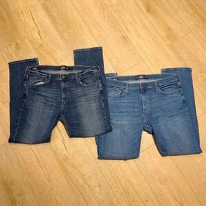 Hollister mens slim straight jeans blue size 36x32